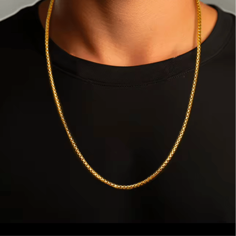 18k gold Box chain 24 inches