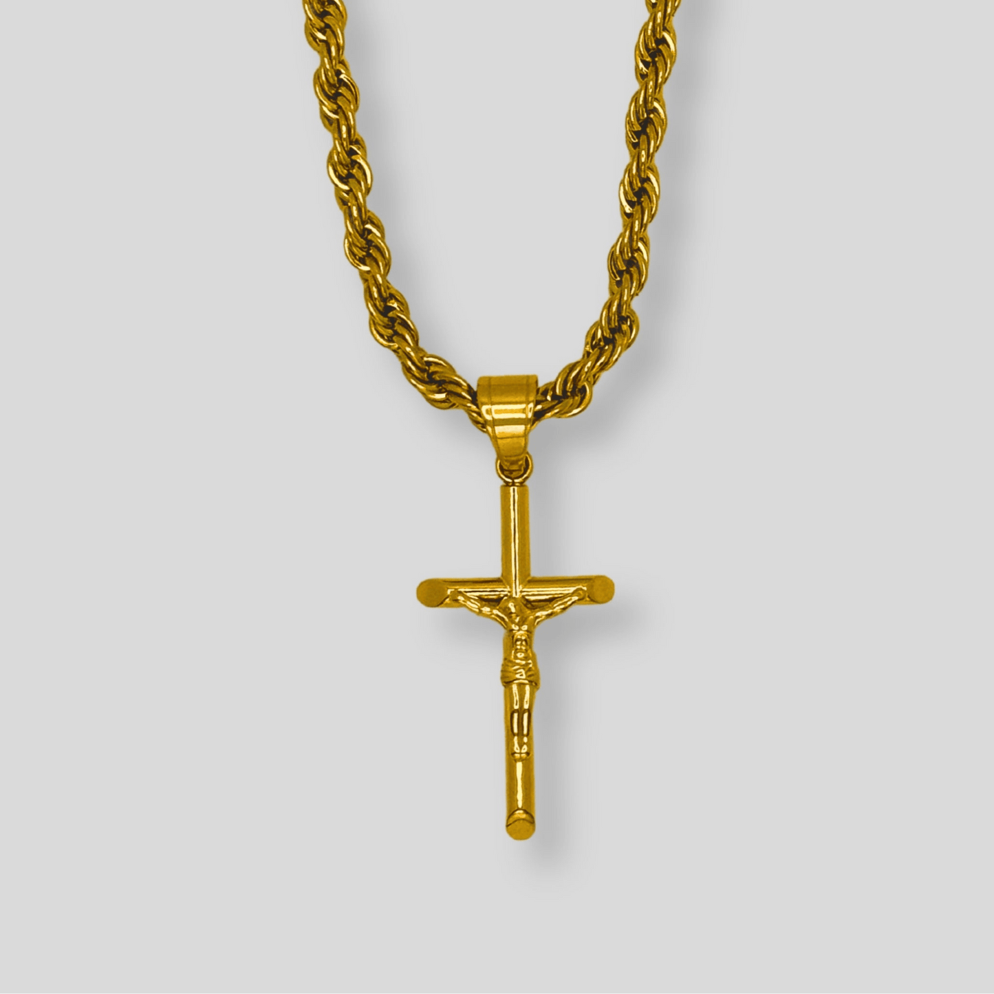 18k gold cross pendant