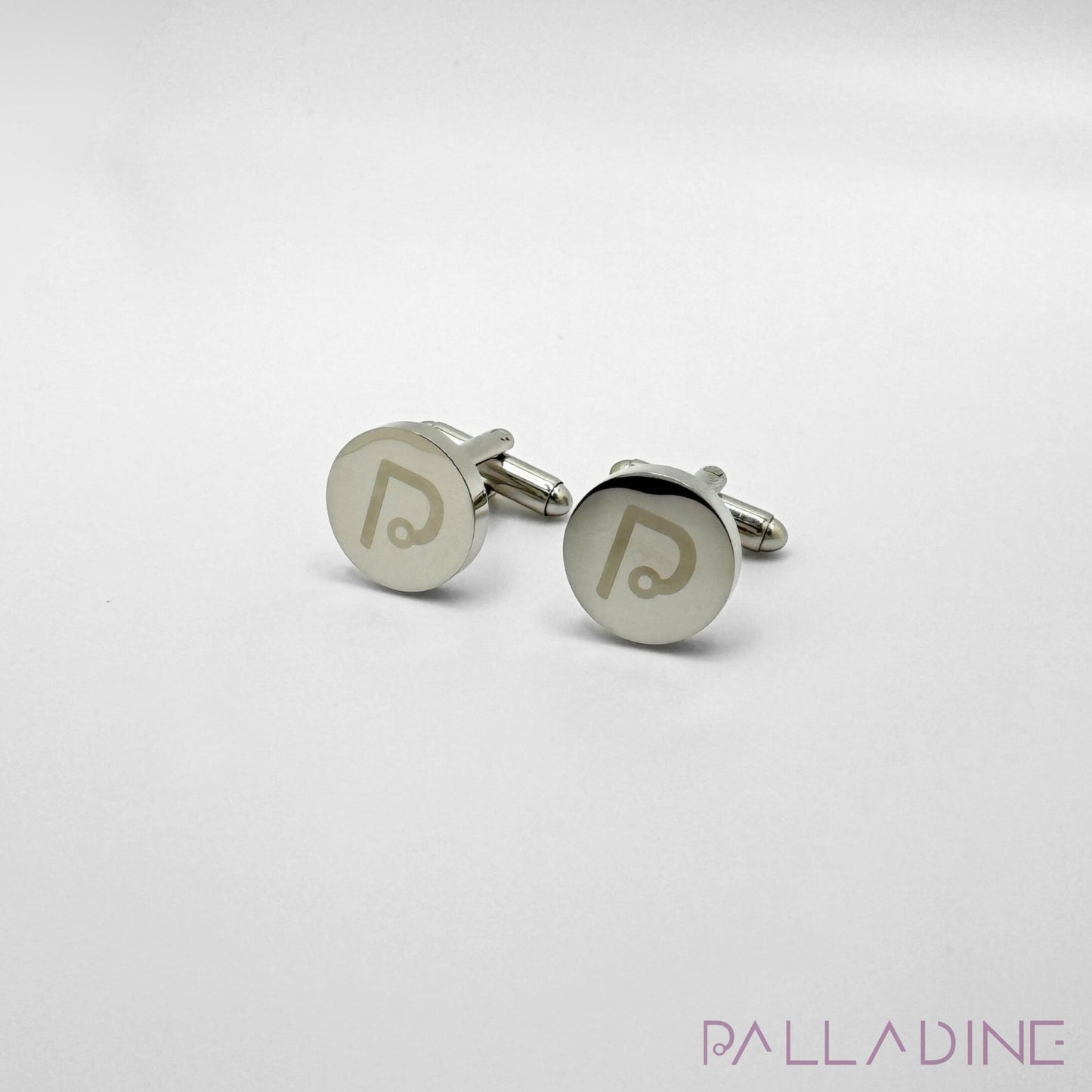 Stainless steel rhodium plated Cufflinks