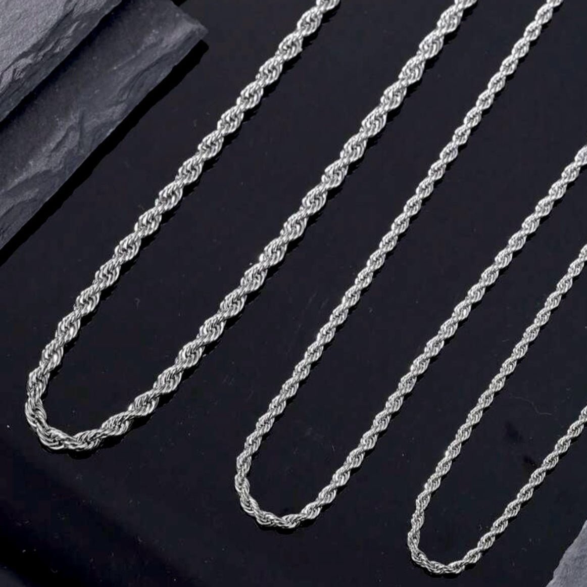 rope chain 3mm silver