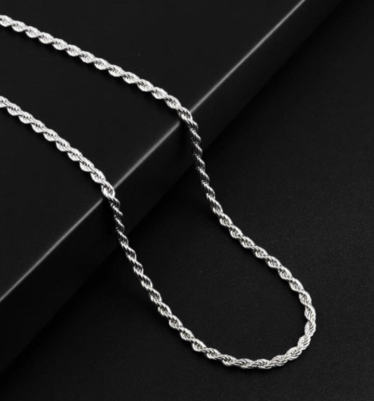 rope chain 3mm silver