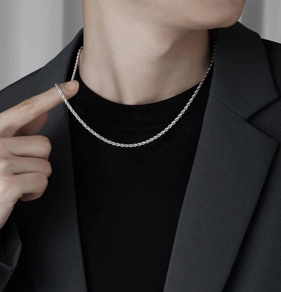 rope chain 3mm silver