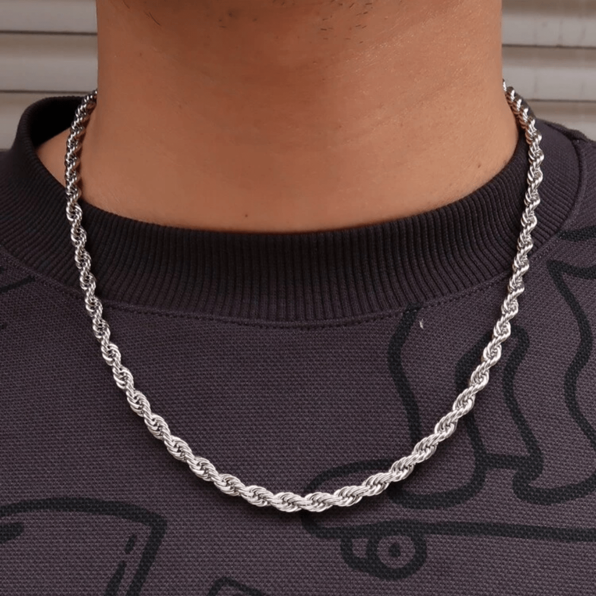 ROPE CHAIN (5MM) - SILVER