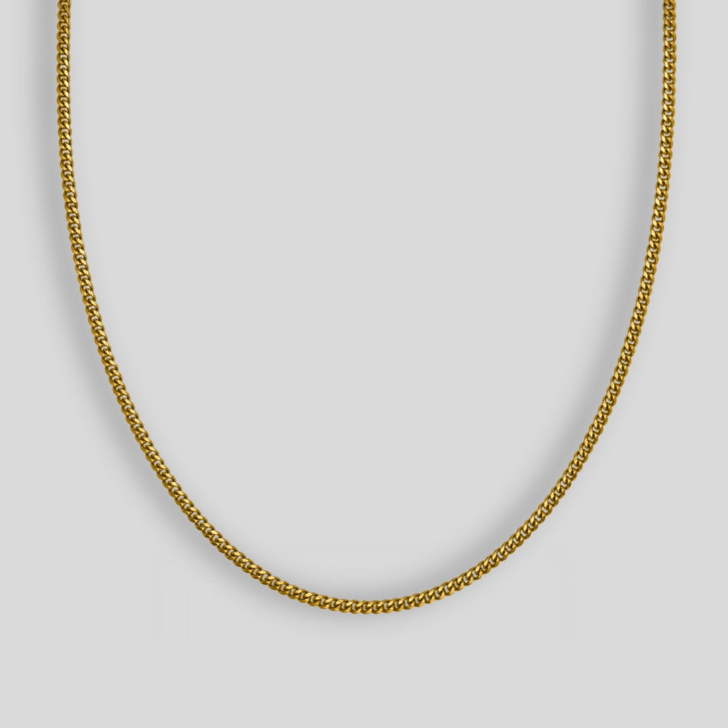 ROSE PENDANT WITH CUBAN 3MM - GOLD