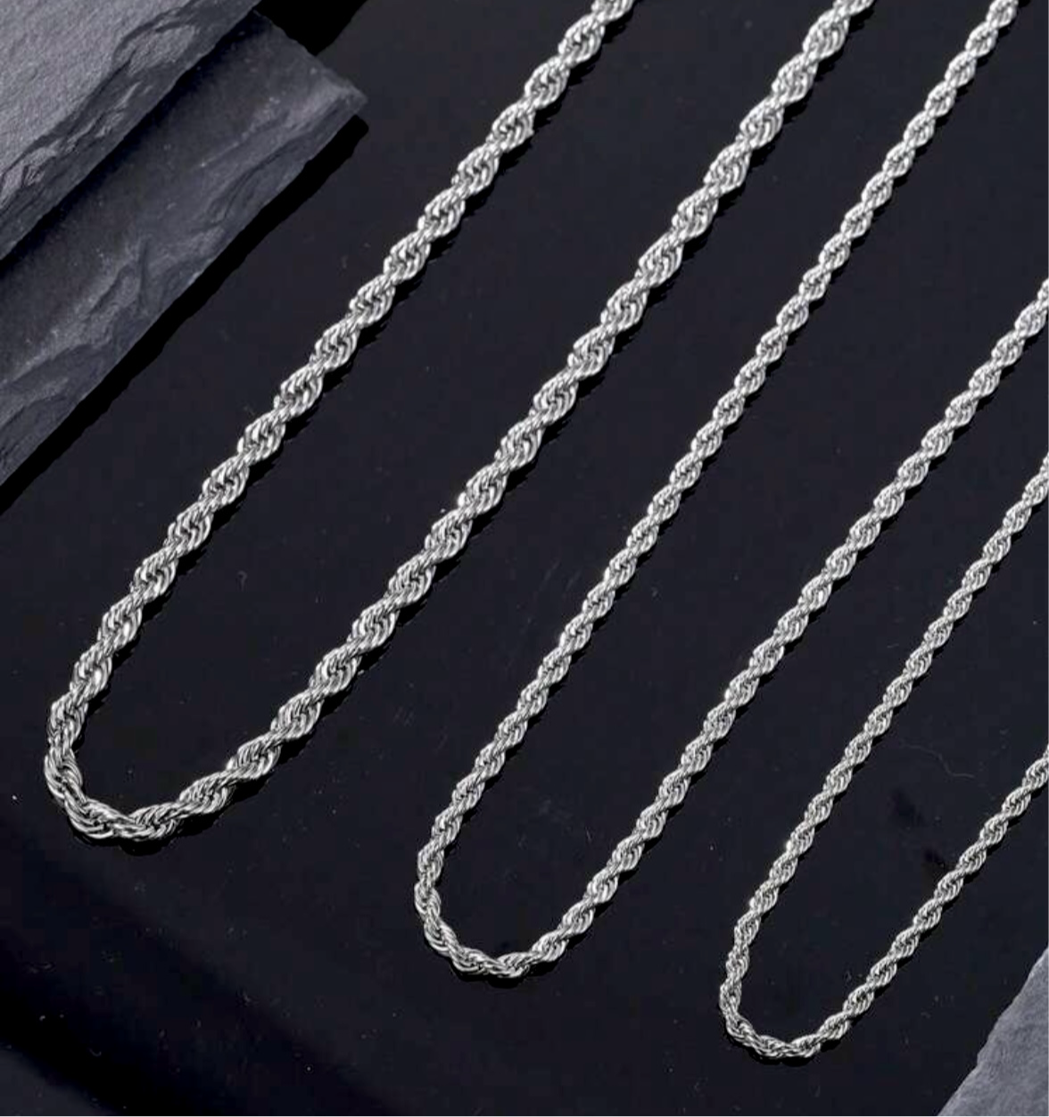 ROPE CHAIN (3MM) - SILVER