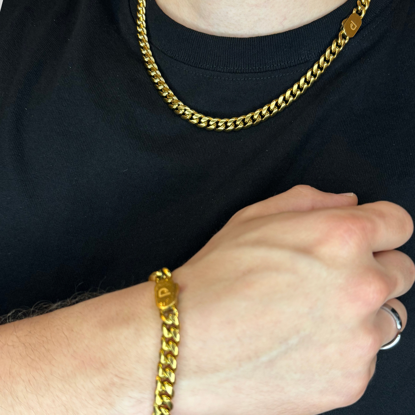 MIAMI CUBAN LINK SET (8MM) - GOLD