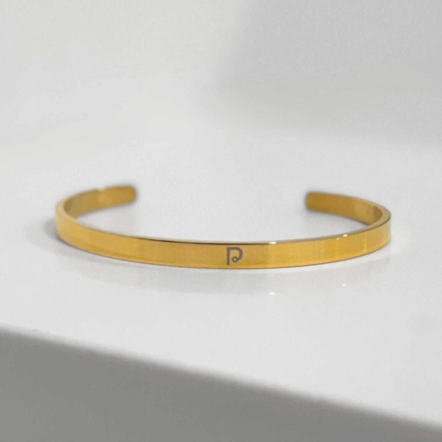 OPEN BANGLE BRACELET (5MM) - GOLD