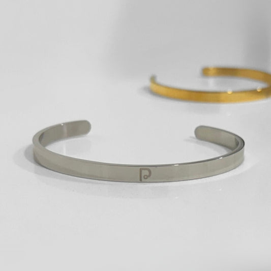 OPEN BANGLE BRACELET (5MM) - SILVER