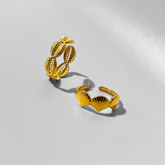 BEACH RINGS SET - GOLD
