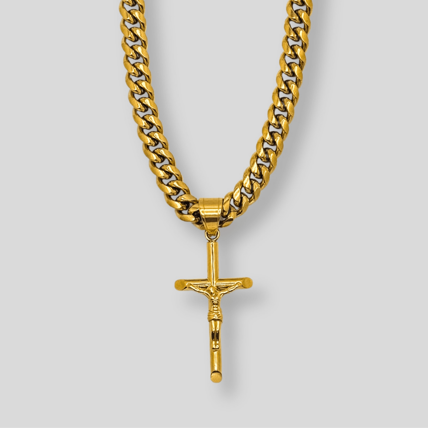 18k gold cross pendant