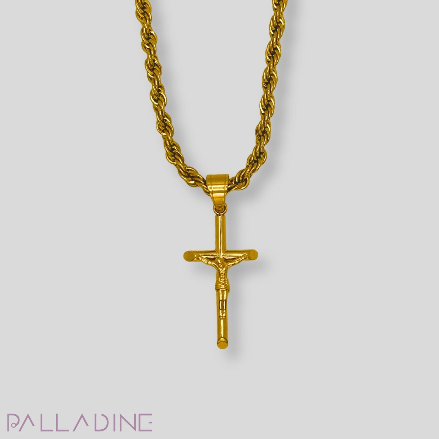 CROSS PENDANT WITH CHAIN - GOLD