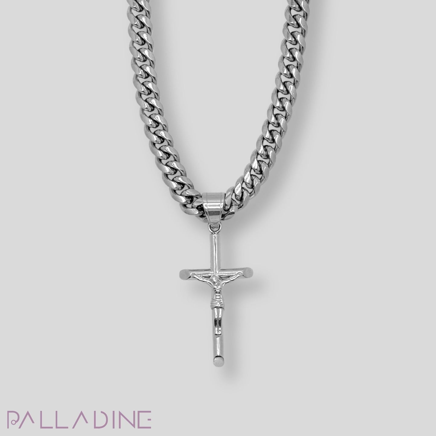 CROSS PENDANT WITH CHAIN - SILVER