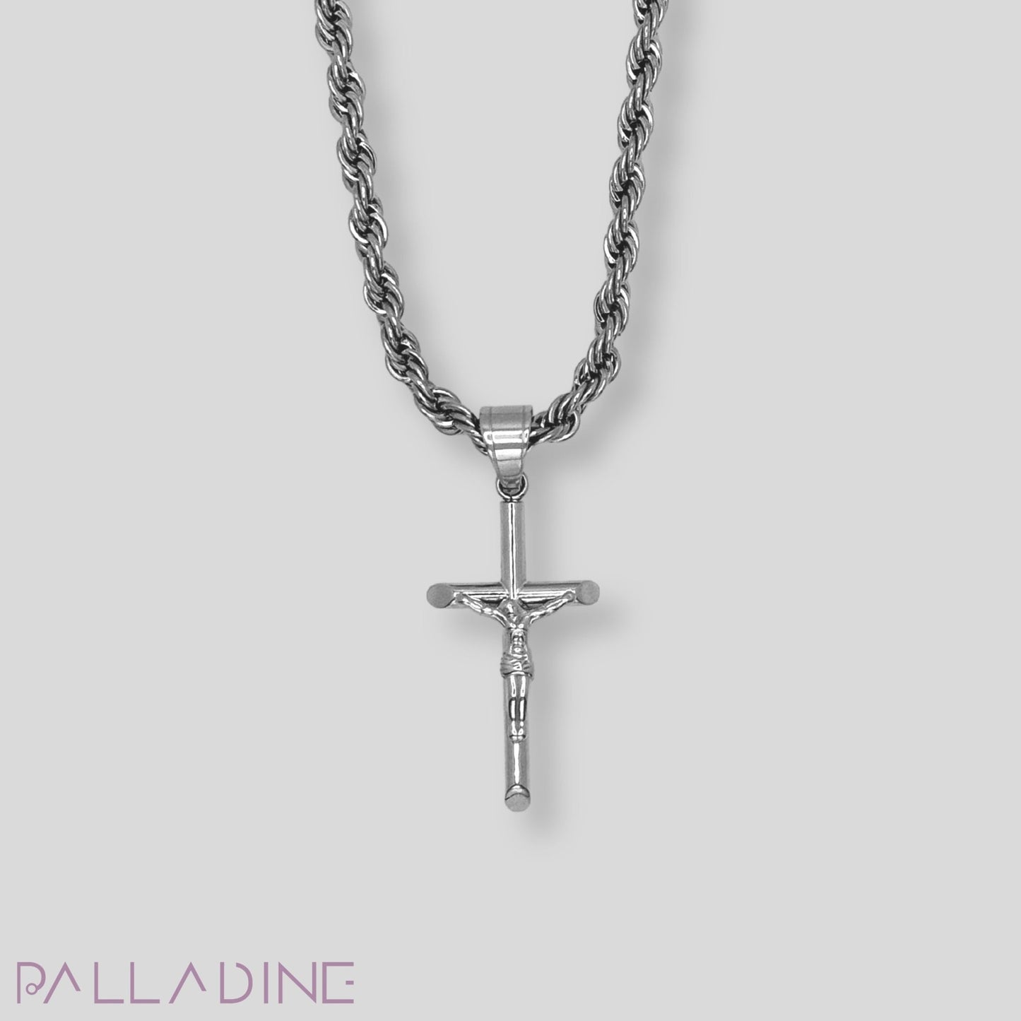 CROSS PENDANT WITH CHAIN - SILVER