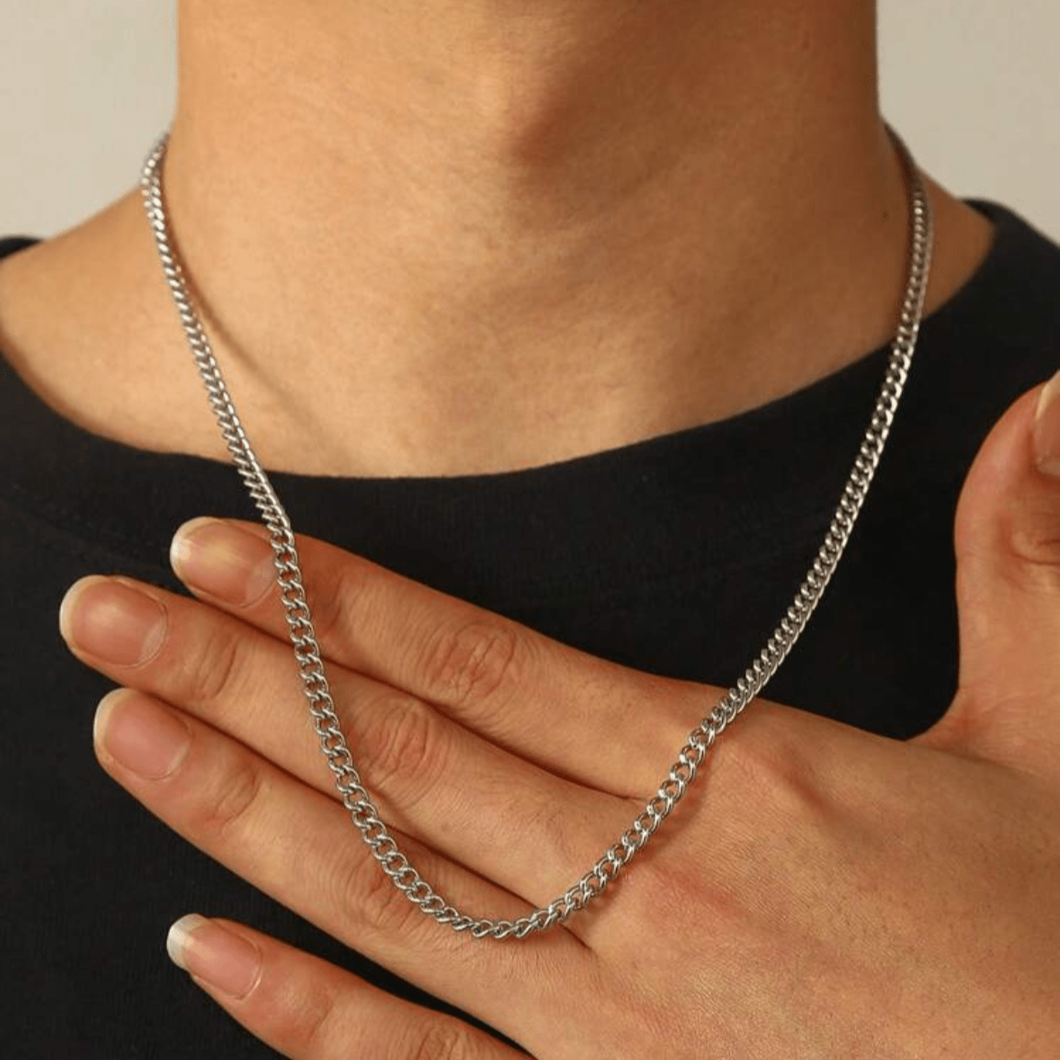 CUBAN LINK CHAIN (5MM) - SILVER