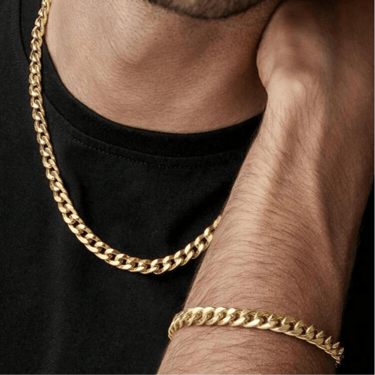 MIAMI CUBAN LINK SET (8MM) - GOLD