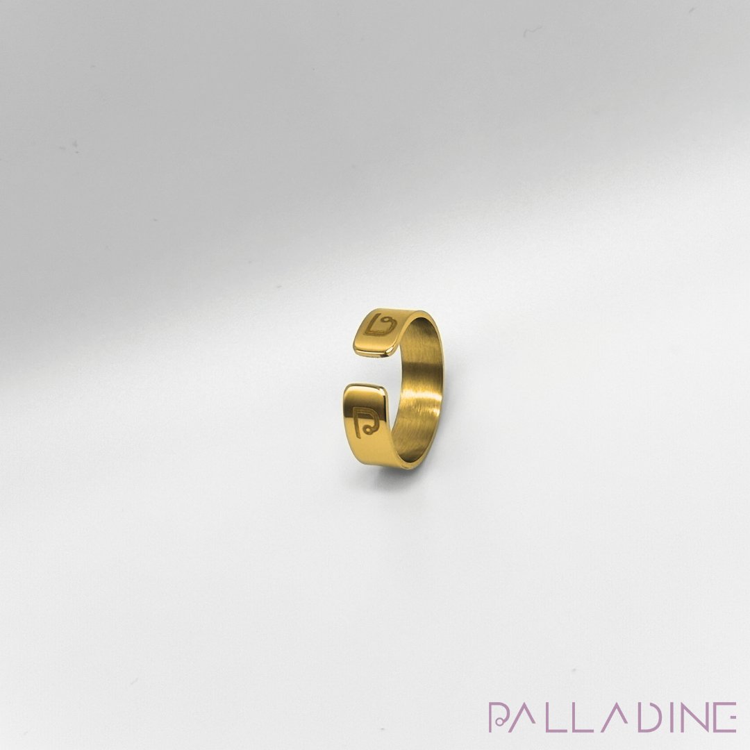 Minimal C ring, 5mm wide, polished finish, crafted for men with adjustable design for a stylish and durable fit.