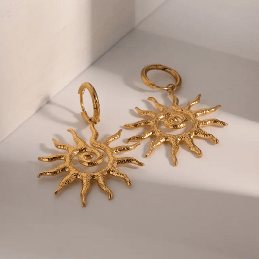 SUN EARRINGS - GOLD